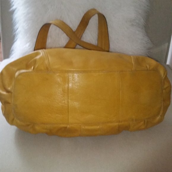 B. Makowsky mustard yellow large soft leather satchel - Picture 3 of 12